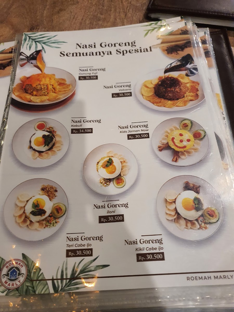 Roemah Marly Menu - Image 1